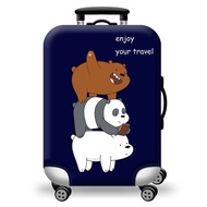 Elastic Travel Luggage Bag Protector Cover -We Bare Bears Navy