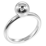 二手 Tiffany & Co. 五金球形戒指，11 號，925 銀材質，重約 3 克。