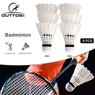 Outtobe 12Pcs or 6 PCS Badminton Shuttlecocks, Goose Feather Shuttlecocks Stable &amp; Durable Sports Training Badminton Balls for Indoor Outdoor Game