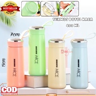( BISA COD ) PROMO BOTOL TERMOS KACA NICE DAY 400 ML / BOTOL MINUM AIR PANAS / DINGIN / BOTOL MINUM 