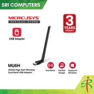 Mercusys MU6H AC650 High Gain Wireless Dual Band USB Adapter (Powered by TP-Link)