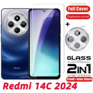 Redmi 14C 2024 Full Cover Tempered Glass Flim For Redmi 14C Redmi14C 14 C C14 4G 5G 2024 Front Film 