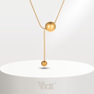 Vnox Round Ball Chain Necklace Kwintas,Gold Ball Necklace Kwintas,Minimalist Ball Pendant Necklace K