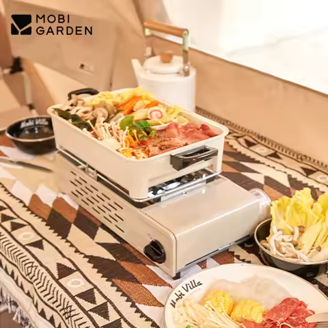 MOBI GARDEN 2.3KW Power Stove Camping Home Mandarin Duck Pot Multifunctional Gas Furnace Portable Pi