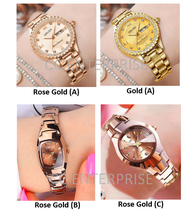 ORUSS Stainless steel Luxury Watch Trending Round Square type  Women Trend Fashion watch Ladies Quartz jam tangan