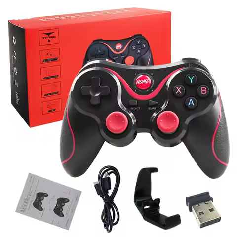 T3 USB 2.4G Wireless BT Joystick Game Controller For Mobile Phone Android/ IOS/ PS3/ PC/Switch Gamep