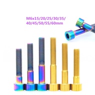 Titanium Bolt M6x15 20 25 30 35 40 45 50 55 60mm Stigma Bolt Screw For MTB / Road Bike Seatpost Head Brake