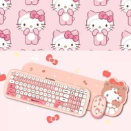 😘包順豐有保養😘 thecoopidea Sanrio x Tappy+ English Cordless Keyboard & Mouse - Usb 無線鍵盤及滑鼠套裝 Hello Kitty款