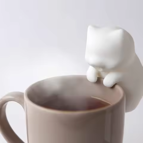 Mini Petite Cat Meal Chilling Fan Cools In 3 Mins Perfect For Coffee Tea Meal Essential Kitchen Impl