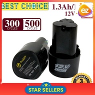 Bateri drill Cordless Drill Battery Rechargeable 12V 1.5Ah / 1.3Ah Lithium Li-Ion Battery 500 / 300