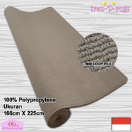 Karpet polypropylene polos tuffted loop pile lantai ruang tamu tidur permadani bulu modern minimalis