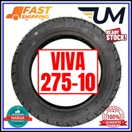 VIVA PASSOLA 275-10 TYRE 2.75-10 TAYAR 275X10 TIRE 275 10 TYRES 100% ORIGINAL TUBED TUBE TIUB MOTOR