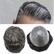 SINGA HAIR Toupee for Men Hairpiece Mens Hair Replacement System Full Injected PU Durable Skin Mens 