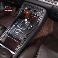台灣現貨Audi 奧迪A8 D3 D4 2004-2012軟碳纖維 汽車中央控制齒輪面板蓋飾件貼