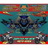 HITAM Decal Jupiter MX New 135 Motif Custom Black Elegant Variation Sticker Fullbody Yamaha Jupiter MX New