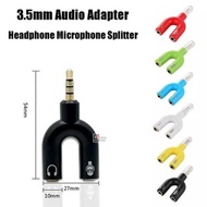 Audio Splitter Converter+Mic 2 in 1 Male To Dual Female Jack 3.5mm