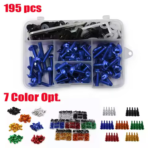 For SUZUKI GSX-R GSXR 600 750 1000 K4 K5 K6 K7 K8 K9 195/PCS M8 M7 M6 M5 Motorcycle Full Fairing Bol