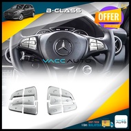 Mercedes Benz C-Class W205 C200 C250 C250 AMG Steering Wheel Button Switch Trim Cover Silver Vaccaut