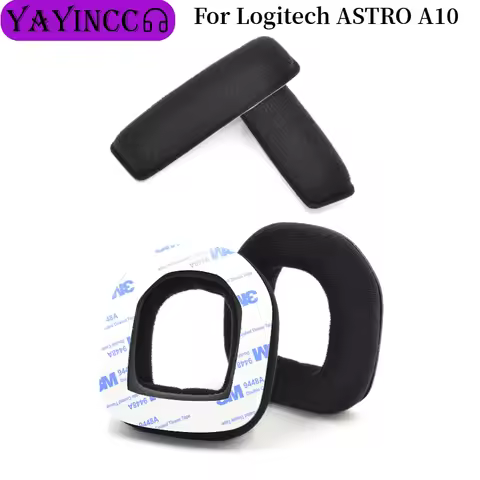 Replacement flannel Ear pads /Head beam cushion Fits For Logitech ASTRO A10 Headphones Ear Cushions 