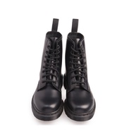 With Dr.martin-Classic 1460 MONO 8 Hole Men Women Genuine Leather Martin Boots-Black