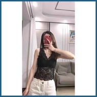 ☮ ➫ ╭ 37KG-88KG Plus Size Women Sando Crop Top Plus Size Tops Women Soft Lace Crop Top Sando For Cr