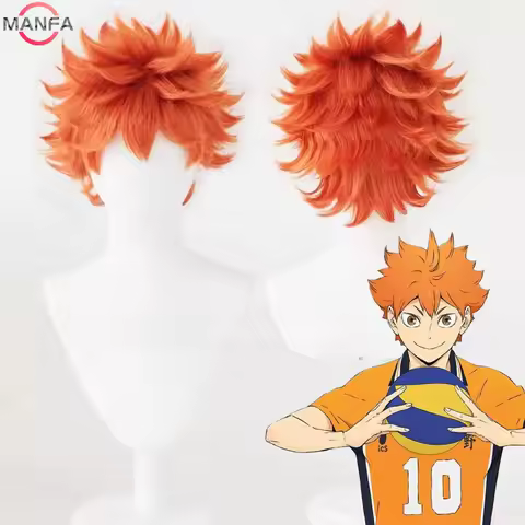 High Quality Hinata Shoyo Cosplay Wig Shoyo Hinata 30cm Short Orange Heat Resistant Synthetic Hair A