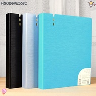 HGOUGV6567C A4 File Folders, PP D-Shaped Binder Display Book,  4 Hole Waterproof Ring Binder Folder 