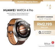 HUAWEI Watch 4 Pro Smartwatch Spherical Sapphire Glass Health at a Glance eSIM Cellular calling Fresh-new Activity Rings 21-Day Battery Life ECG Analysis Compatible with Andriod &amp; iOS | Free Shipping