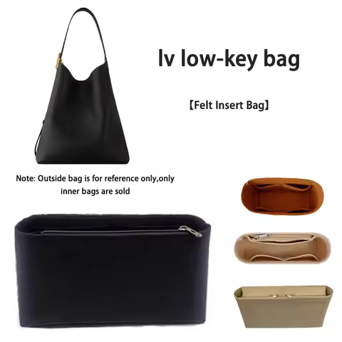 EverToner Felt Bag Insert Makeup Handbag Organizer for lv lowkey Lady Bag Travel Inner Portable Stor