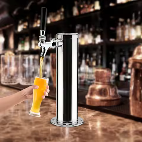 Stainless Steel Draft Beer Tower Set Single Tap Faucet Wine Single Head Beer Tower Beer Tower For Ho