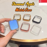 (SG Seller) Diamond Apple Watch Case With Screen Protector