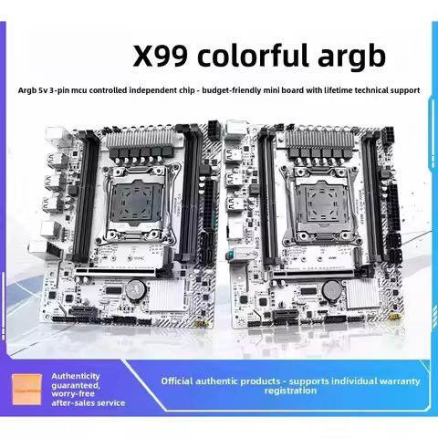 C-JGINYUE X99M-G D3 ARGB Motherboard + Xeon E5 2678V3: 12-Core Power for Gaming/Rendering/Multitaski