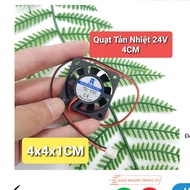 24V Radiator Fan 4x4x1CM 0.1A current, 4CM DC24V Fan - ShopLinhKienM2M