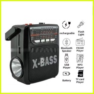 ♞,♘,♙KUKU Rechargeable BLUETOOTH AM/FM Radio with USB/SD/TF MP3 Player AM038BT