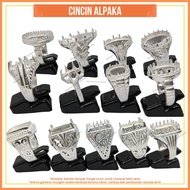 Sarung Cincin Alpaka Tanpa Batu Permata Akik Bukan Sarang Cincin Perak Silver / Bingkai Cincin / Rum