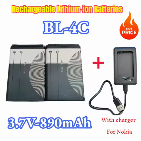 BL-4C Battery 890mAh Bl4c Rechargeable Lithium-ion Batteries for Nokia 6100 6125 6136 6170 6300 6301