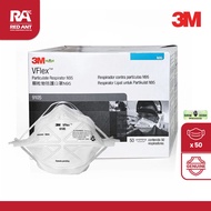(50PCS) 3M VFLEX N95 9105 FOLDABLE MASK HAZE/ DUST/ DISPOSABLE RESPIRATOR/ VFLEX RESPIRATOR