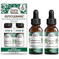 GuruNanda Gutcleanse 2-Step Kit - Dietary Supplement to Help with Digestion - Blend of Fulvic Acid, 