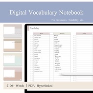數位 Digital Vocabulary Notebook for Goodnotes, Notability etc.