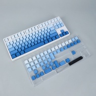 Mk mk870 Matte Blue Side Engraved Translucent Mechanical Keyboard PBT Keycap OEM Height Gradient 68 
