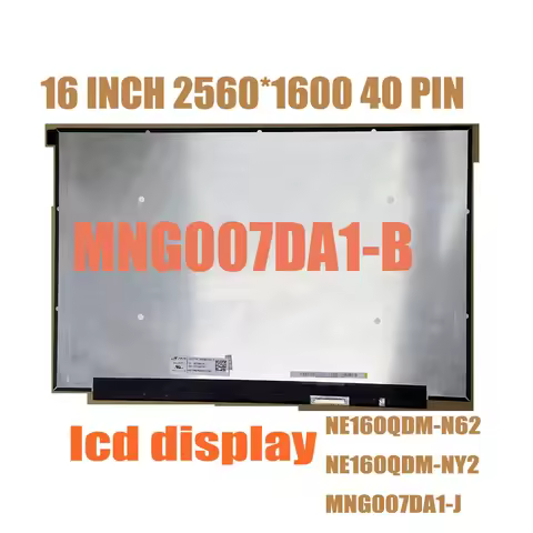 16 Inch LCD NE160QDM-N62 NE160QDM-NY2 MNG007DA1-B MNG007DA1-J For Lenovo ideapad 5 Pro 16IAH7 16ARH7