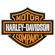 อาร์มปัก ฮาร์เลย์ เดวิดสัน ่Harley Davidson่ 7x9 cm. วัสดุตกแต่งผ้า อาร์มติดเสื้อ ตัวรีดติดเสื้อ อาร