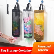 【Local Delivery】Kitchen Plastic Mesh Garbage Bag Dispenser Organizer Trash Bags Holder Storage Bag