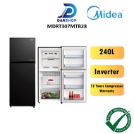 Midea 240L Inverter Refrigerator 2 Door Fridge Peti Sejuk Peti Ais 2 Pintu Murah 冰箱 MDRT307MTB28-MY