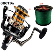 9000 10000 12000 Metal Fishing Reel Saltwater Fishing Reel Carp Fishing Reel 4.0: 1 Gear Ratio Max D