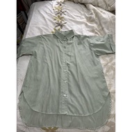 Ecinos short sleeve shirt green stripe all size fit to L