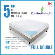 Comfort Living Full 5  Premium CoolTech Gel Infused Memory Foam Mattress Full/Double 54x75 5  Thickness