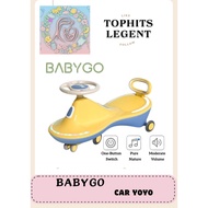 Kids Twisting Wheel Swing Car Yoyo Car Rotate Kereta Yoyo Budak with cool light & music
