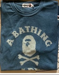 Bape a bathing ape 淺藍 丹寧 近全新 M號