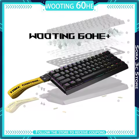 Original Wooting 60he Hall Effect Keyboard Ultra-low Latency Quick Trigger Customized Gaming Keyboar